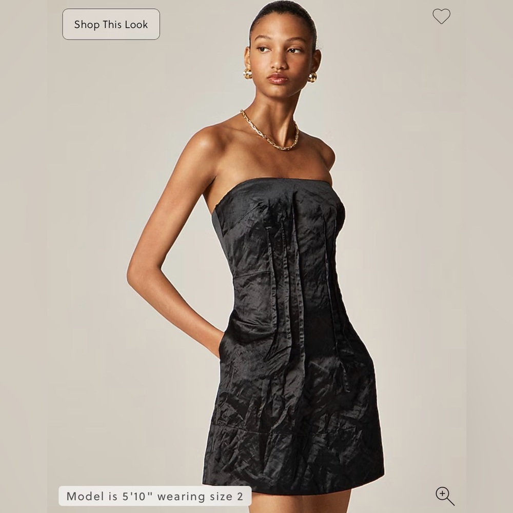 J CREWβ SIZE 0 Collection strapless mini dress in memory satin CD083